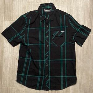 The hundreds plaid short sleeve button up
